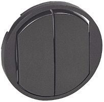 Лицевая панель Legrand Celiane для 2-кл. выключателя графит картинка